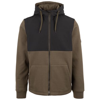 Mens Casual Hoodie Critch in Dark Vine, Front view on mannequin
