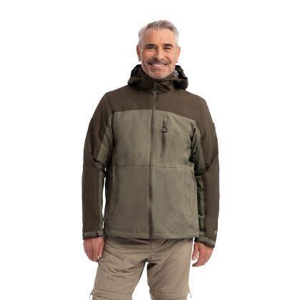 Mens Tp75 Waterproof Jacket Curbridge in HERB, Front view on mannequin