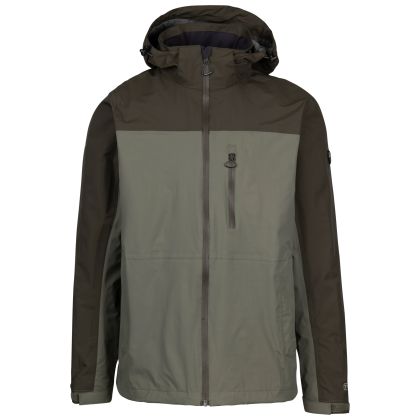 Mens Tp75 Waterproof Jacket Curbridge in HERB, Front view on mannequin