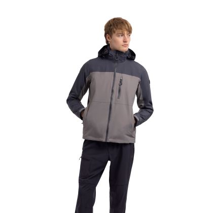 Mens Tp75 Waterproof Jacket Curbridge in STORM GREY, Front view on mannequin