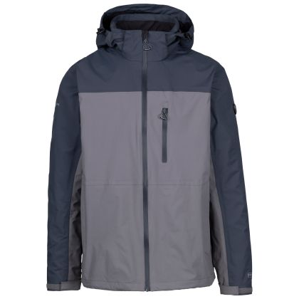 Mens Tp75 Waterproof Jacket Curbridge in STORM GREY, Front view on mannequin