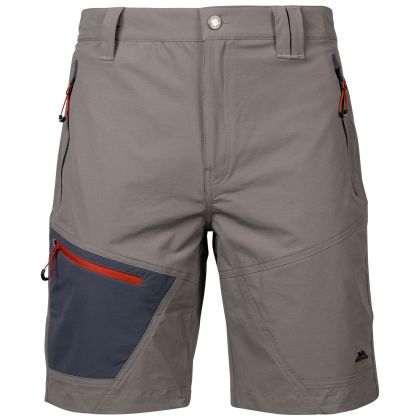 Mens Adventure Shorts Daars in STORM GREY, Front view on mannequin