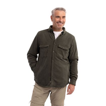 Trespass Men's Casual Shirt Dattin in IVY, Front view on mannequin