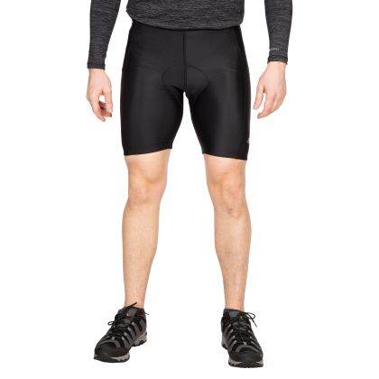 DECYPHER II - Men's Padded Shorts in Black, Front view on model