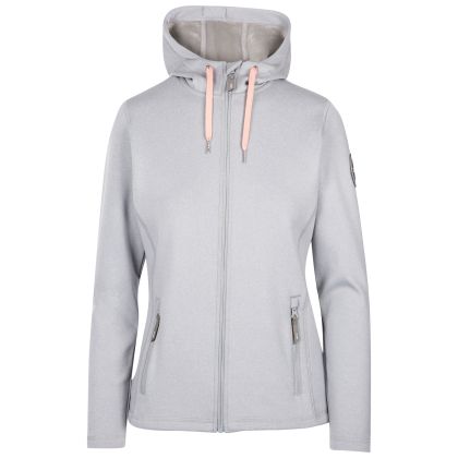 Trespass Women's DLX Fleece Diaz in PLATINUM MARL, Front view on mannequin