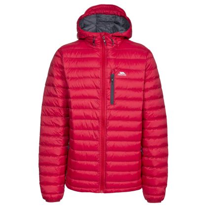 Trespass Mens Down Packaway Jacket in Red Digby