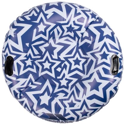 Trespass Inflatable Novelty Swim Ring Dingnut in Star pattern blue/white, Front view