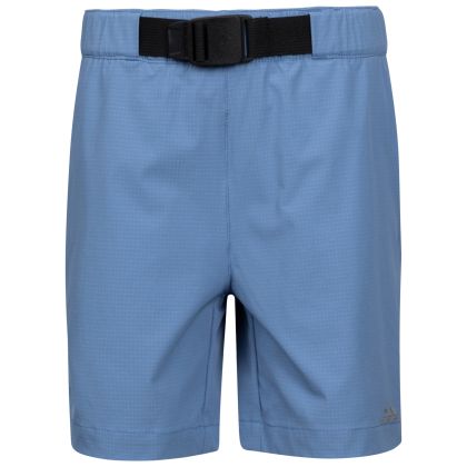 Kids Walking Shorts Directory in DENIM BLUE, Front view on mannequin