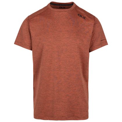 Mens DLX Antibacterial Top Doyle in Burnt Orange Marl, Front view on mannequin