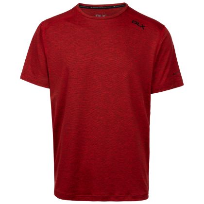 Mens Antibacterial Top Doyle In Red Marl, Front view on mannequin