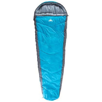 Doze 3 Season Water Repellent Sleeping Bag in Blue, Front view