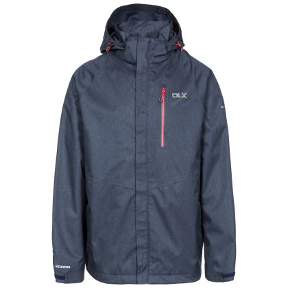Dupree Men’s DLX Waterproof Jacket in Navy, Front view on mannequin