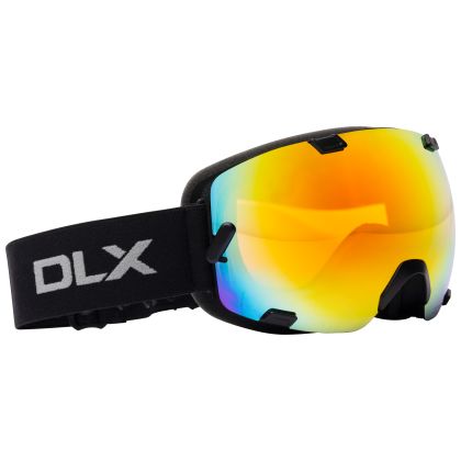 Elba Adults' DLX Ski Goggles in Black, Front view