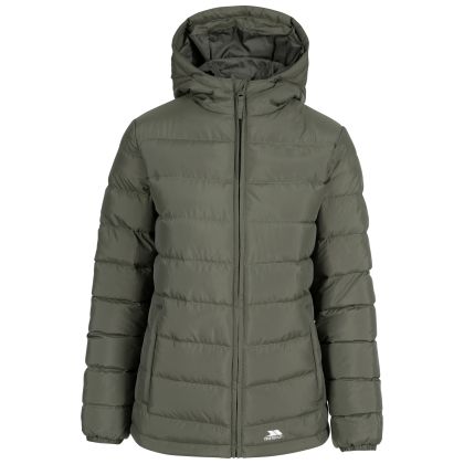 Trespass Womens Padded Jacket Elegant - IVY, Front view on mannequin