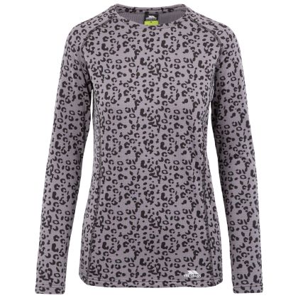Women's Base Layer Top Elianne in DARK GREY, Front view on mannequin