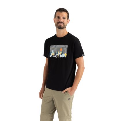 Mens Round Neck T-Shirt  Ennadai In Black