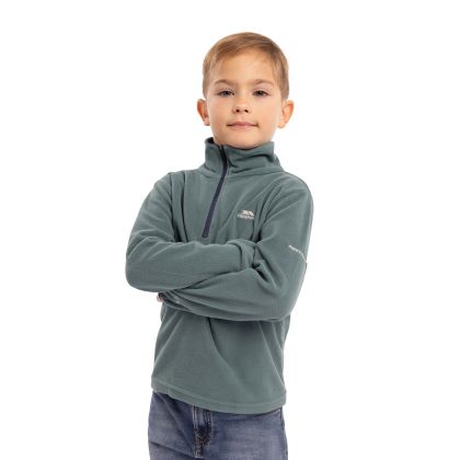 Men's Microfleece AT100 Etto in Spruce green, Front view on mannequin