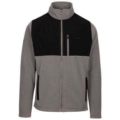 Mens Fleece AT100  Falkenham in Storm Grey, Front view on mannequin