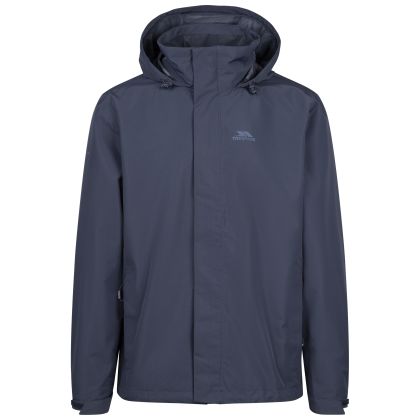 Trespass Mens Outdoor Casual Jacket Tp75 Farndish in Dark Flint, Front view on mannequin