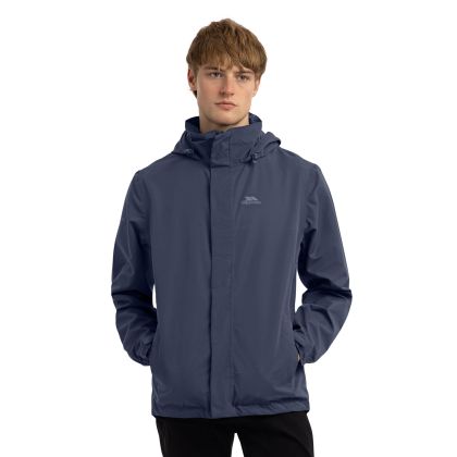 Trespass Mens Outdoor Casual Jacket Tp75 Farndish in Dark Flint, Front view on mannequin
