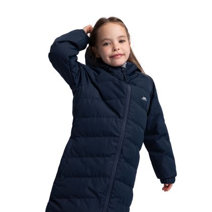 Trespass Kids Casual Jacket Faymont Navy, Front view on mannequin