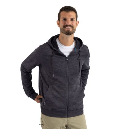 Mens Casual Hoodie Fewston In Dark Flint Marl
