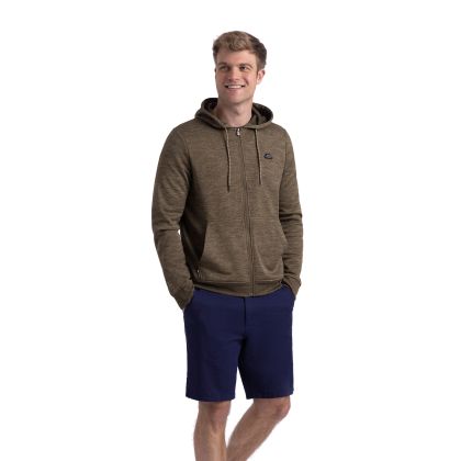 Mens Casual Hoodie Fewston in Marshland Marl, Front view on mannequin