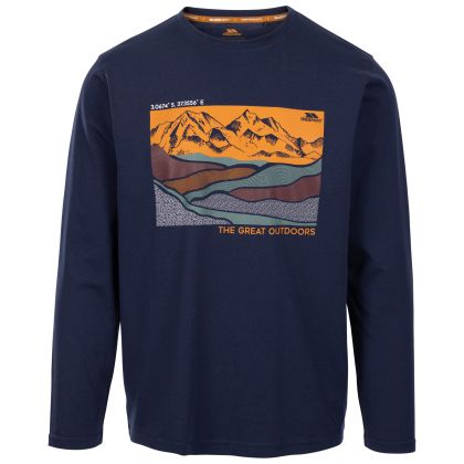 Mens Casual Printed T-Shirt Flinder in Navy