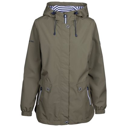 Womens Waterproof Jacket With Hood Flourish C in Herb