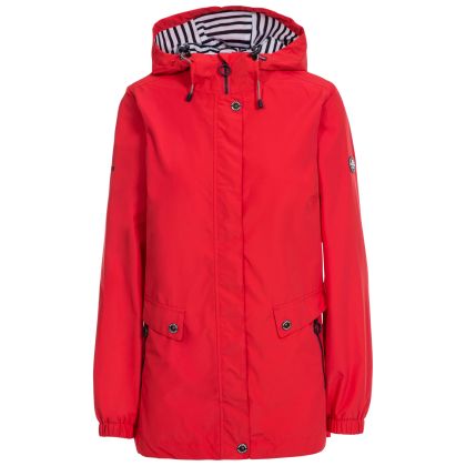 Trespass Womens Waterproof Jacket with Hood Flourish in Red