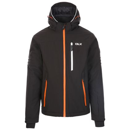 Men's DLX Ski Jacket Franklin in BLACK, Front view on mannequin