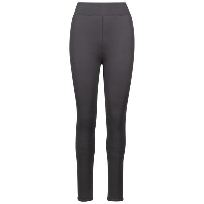 Women's Sherpa Lined Leggings Fuzzy in DARK GREY, Front view on mannequin