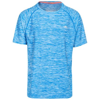 Gaffney Men's Quick Dry Active T-shirt in Blue, Front view on mannequin