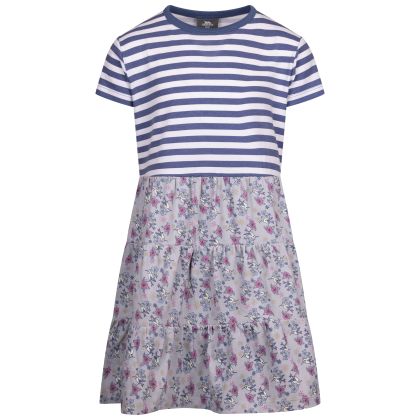 Girls Casual Dress Gaiya in Grey Skies, Front view on mannequin
