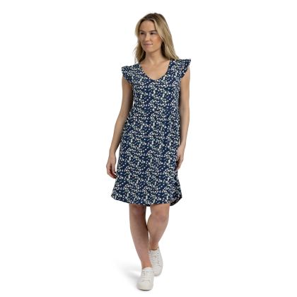 Womens Casual Printed Jersey Dress Gertha In Navy Print