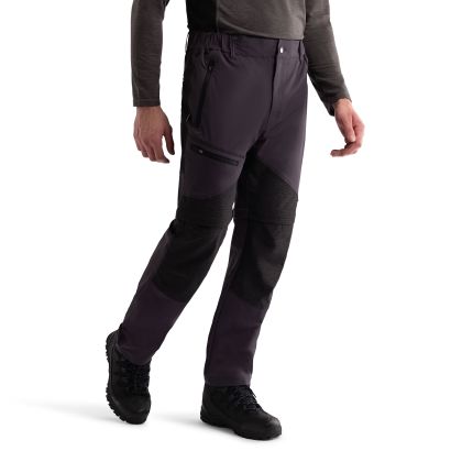 Trespass Men's Walking Trousers Gratwich in DARK GREY, Front view on mannequin