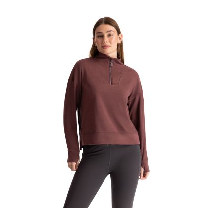 Trespass Women's Casual Top Happen in Rose tone marl, Front view on mannequin