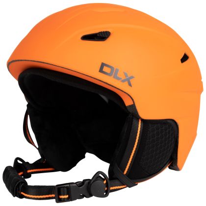 Trespass Unisex Ski Helmet Hark in Orange, Angled view of helmet