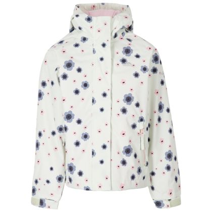 Trespass Girls Waterproof Jacket Hopeful in Mint breeze, Front view on mannequin