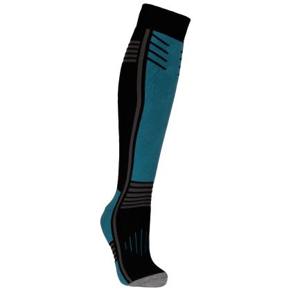 DLX Unisex Adults Ski Socks Icy in BLACK-STORM BLUE