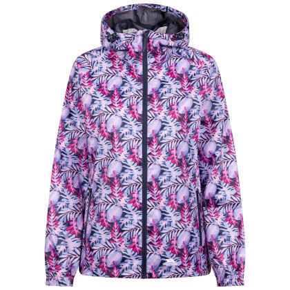 Womens Packaway Jacket Indulge in Foliage Print, Front view on mannequin