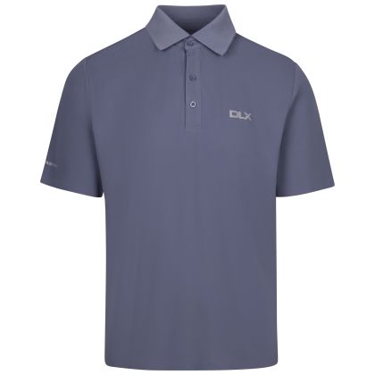 Mens Polo Shirt Ingram in Steel Blue, Front view on mannequin