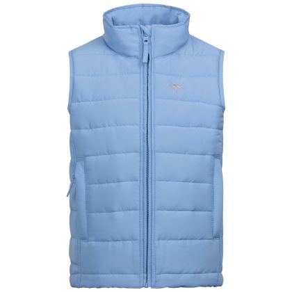 Kids Quilted Gilet Jadda in CORNFLOWER, Front view on mannequin