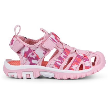 Kids Walking Sandals Jaime In Pink, Front view of footwear