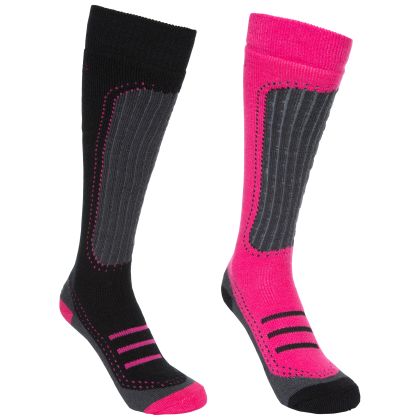 Trespass Womens Ski Tube Socks in Pink Janus II