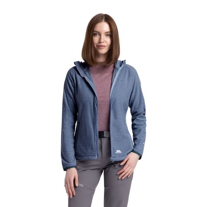 Jennings Women's Full Zip Microfleece in Navy, Front view on mannequin