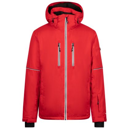 Trespass Mens Ski Jacket Joseph in Red, Front view on mannequin