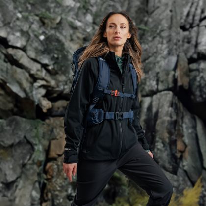 Womens Hooded Waterproof Jacket Justine In Black