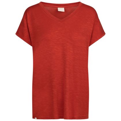 Womens Relaxed Fit T-Shirt Kabra in Burnt Sienna, Front view on mannequin