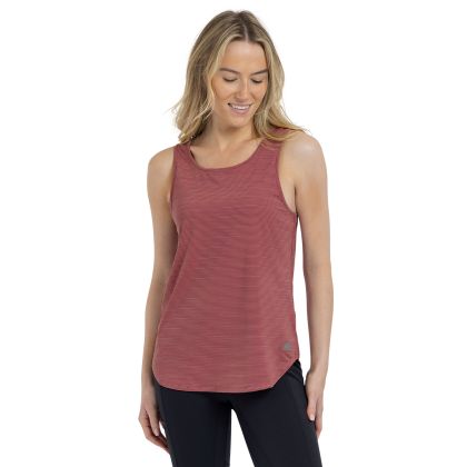 Womens Active Vest Top Kannal In Light Mulberry, Front view on mannequin